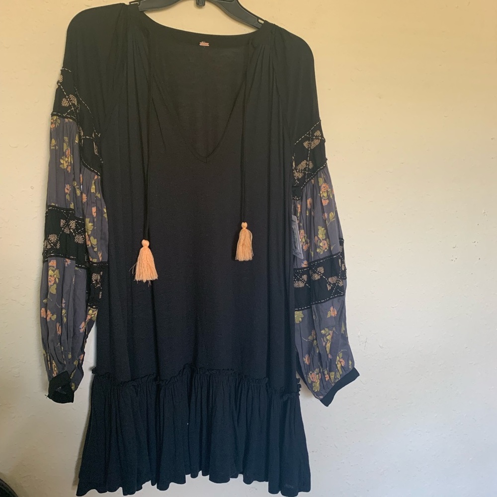 Black Boho Free People Dress - image 1